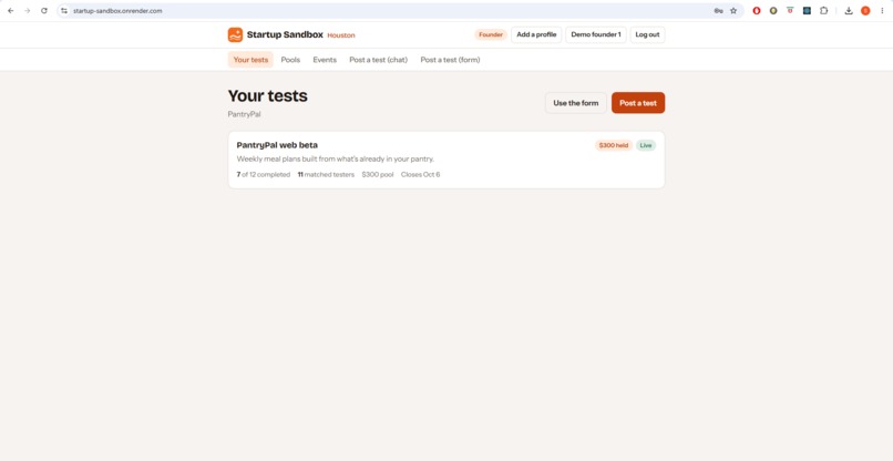 Startup Sandbox - SM – screenshot 3