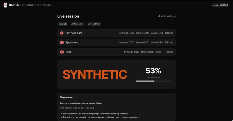 Sapien – screenshot 1