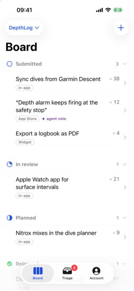 FeedbackThread: Triage Board – screenshot 1
