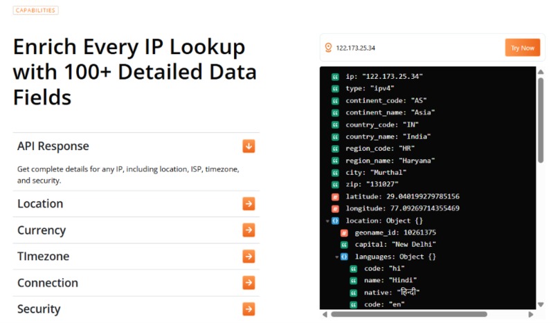 Ipstack – screenshot 1