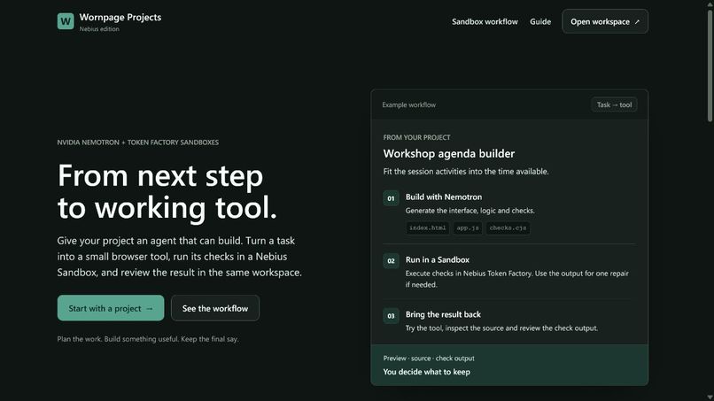 Wornpage Projects — Nebius edition – screenshot 1