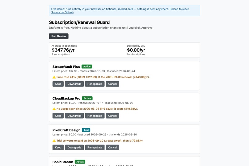 Subscription/Renewal Guard – screenshot 7