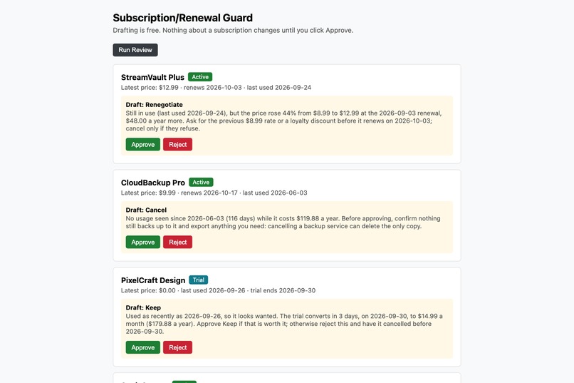Subscription/Renewal Guard – screenshot 8