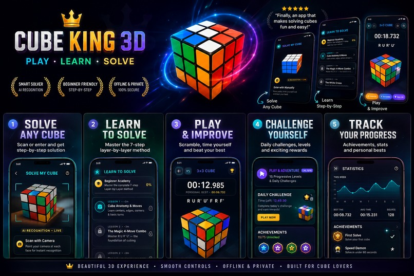 CubeKing 3D : Cube Solver – screenshot 2