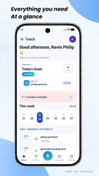 Twick: Smart Reminders – screenshot 1