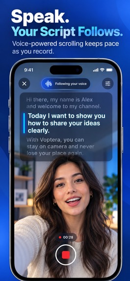 Voptera: Voice Teleprompter – screenshot 4