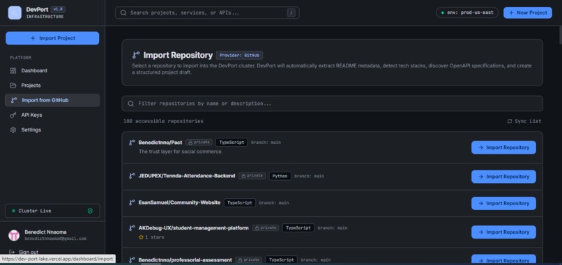 DevPort – screenshot 3