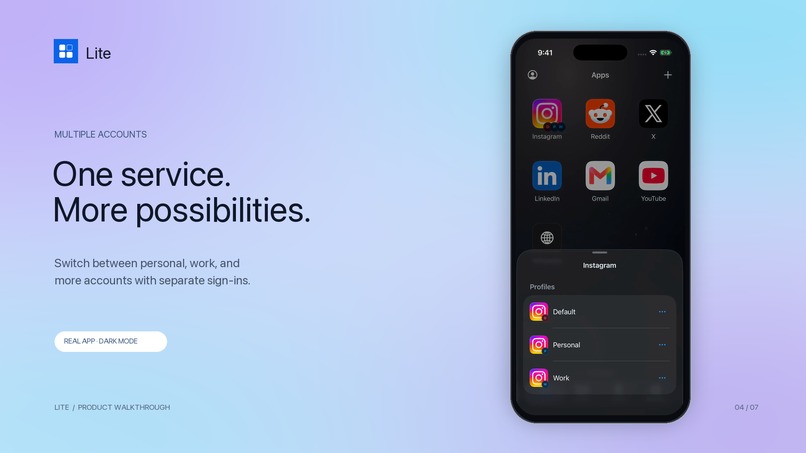 Lite — A lighter home for your web apps – screenshot 4