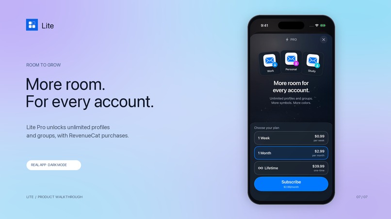 Lite — A lighter home for your web apps – screenshot 7
