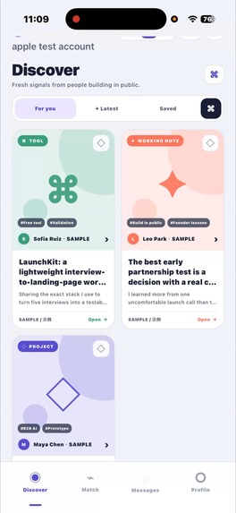 VibeHub: Cofounder Trial – screenshot 1