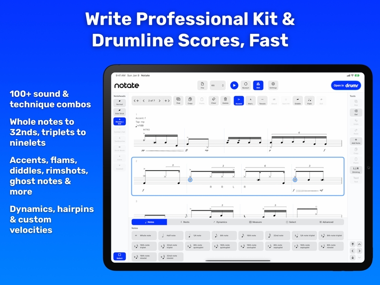 Drumr Notate - Write it. Hear it. Share it. – screenshot 2