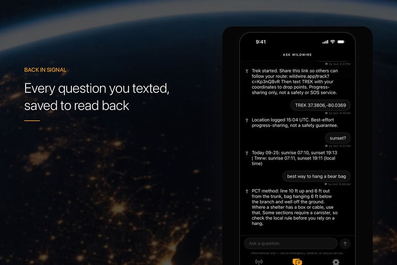 WildWire: AI by SMS – screenshot 4