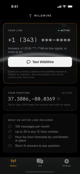 WildWire: AI by SMS – screenshot 7