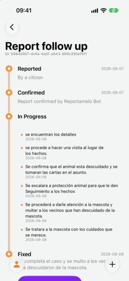 Repórtamelo – screenshot 3