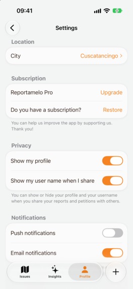 Repórtamelo – screenshot 5