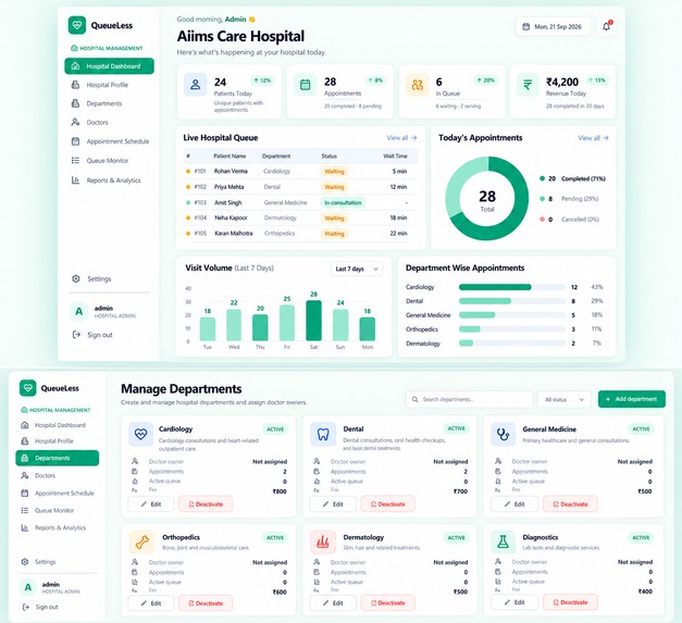 QueueLess: Smart Queue & Appointment Optimization – screenshot 3