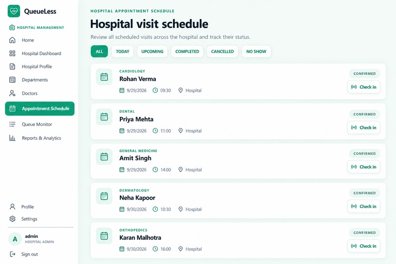 QueueLess: Smart Queue & Appointment Optimization – screenshot 4