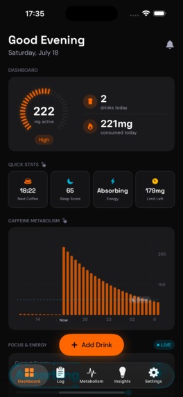 Caffy: Caffeine Tracker – screenshot 1