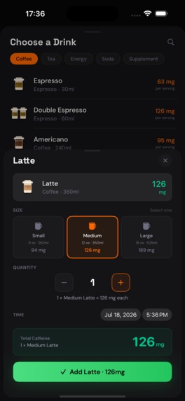 Caffy: Caffeine Tracker – screenshot 5