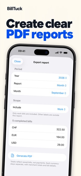 BillTuck> Bill Organizer App – screenshot 3