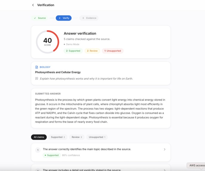 StudyProof — AI Study Answer Verification – screenshot 3