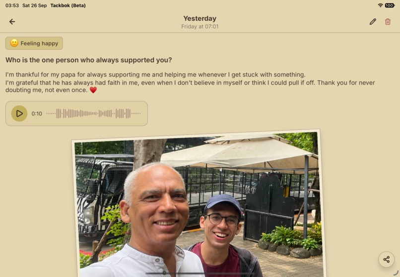 Tackbok - Gratitude Journal – screenshot 4