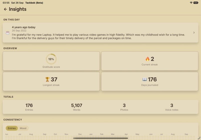 Tackbok - Gratitude Journal – screenshot 6