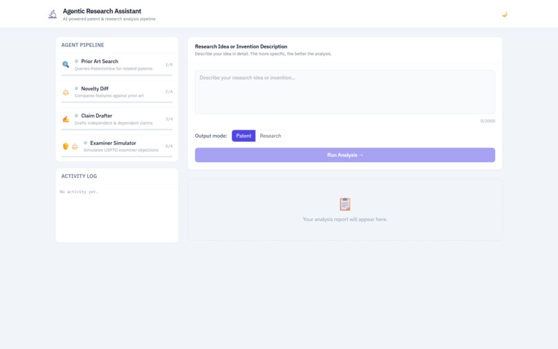 Agentic Research Assistant – screenshot 1