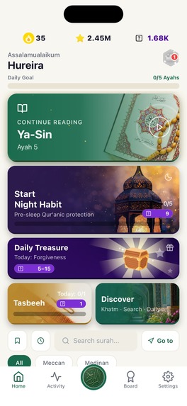Quran Habit Mobile App – screenshot 1