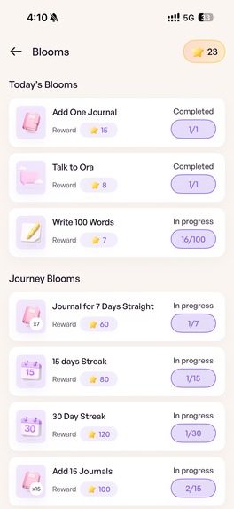 Gratitude Journal: OraBloom AI – screenshot 10