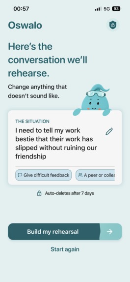 Oswalo: Rehearse hard conversations out loud – screenshot 3