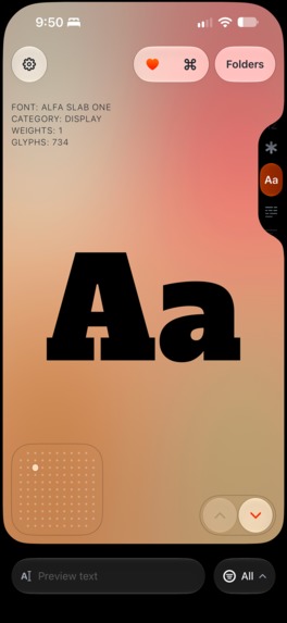 72pt: Fonts for Designers – screenshot 9