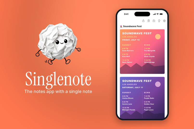 Singlenote – screenshot 3