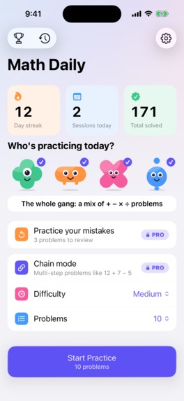 Math Daily – screenshot 2