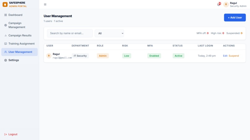 SAFESPHERE – screenshot 4
