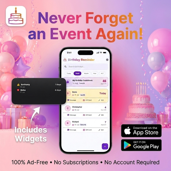 Birthday Reminder – screenshot 1