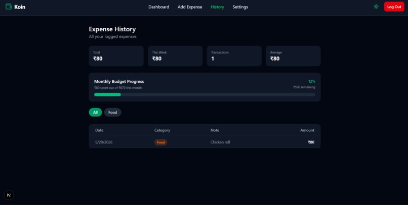 Koin-budget buddy – screenshot 2