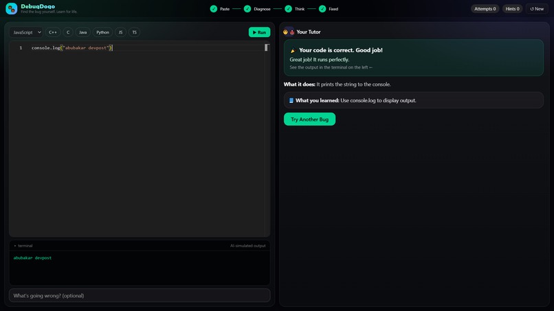 DebugDojo – screenshot 2