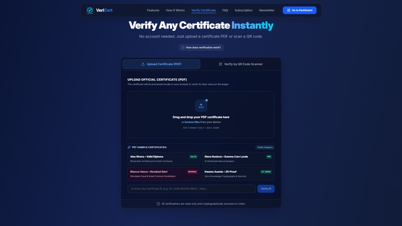 VeriCert - Blockchain Certificate Verification – screenshot 2