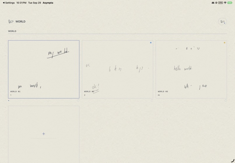 Asympta Writing – screenshot 1