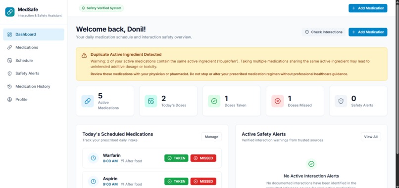 MedSafe – Medication Safety & Interaction Assistant – screenshot 1