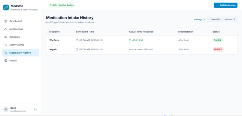 MedSafe – Medication Safety & Interaction Assistant – screenshot 2