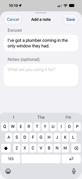 Copout: Excuse Tracker – screenshot 5