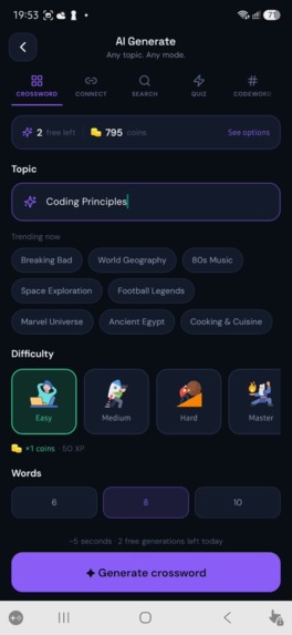 Lexora: AI Crossword & Word Games – screenshot 3