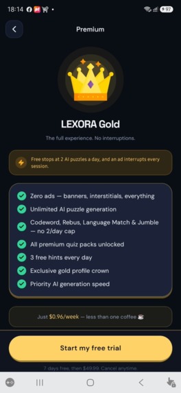 Lexora: AI Crossword & Word Games – screenshot 6