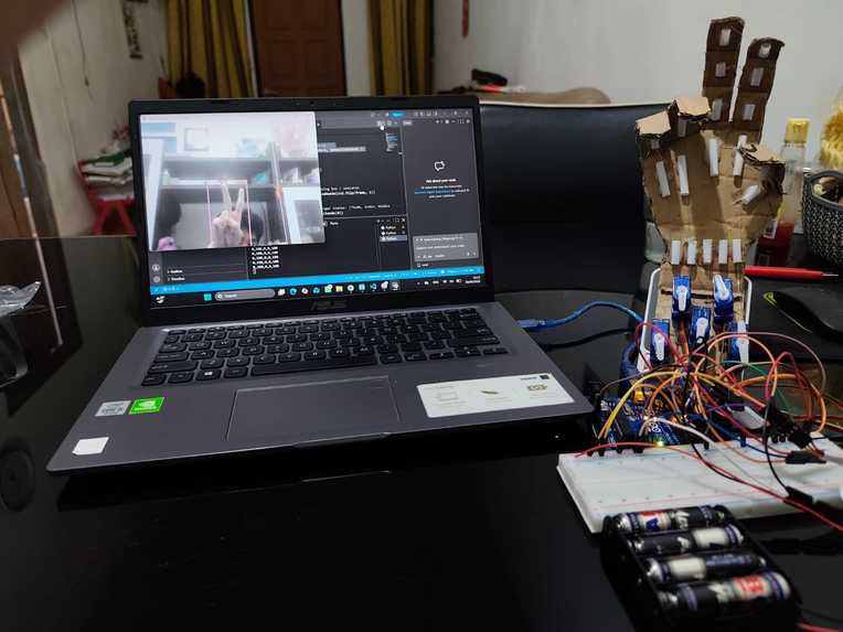 Real-Time Vision-Guided Teleoperated Mechanical Hand – screenshot 1