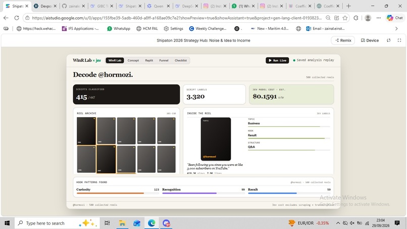 WinR Lab (jev Hook Classifier)  – screenshot 1