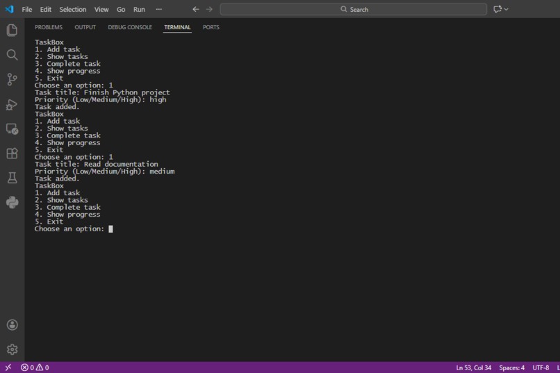TaskBox – screenshot 3