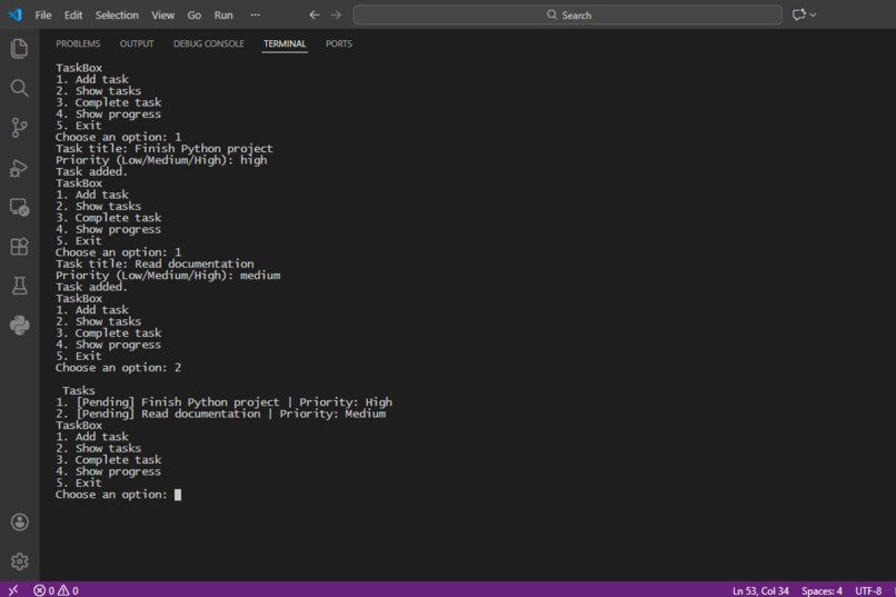 TaskBox – screenshot 2
