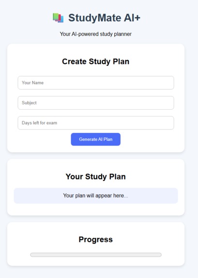 StudyMate AI+ – screenshot 1